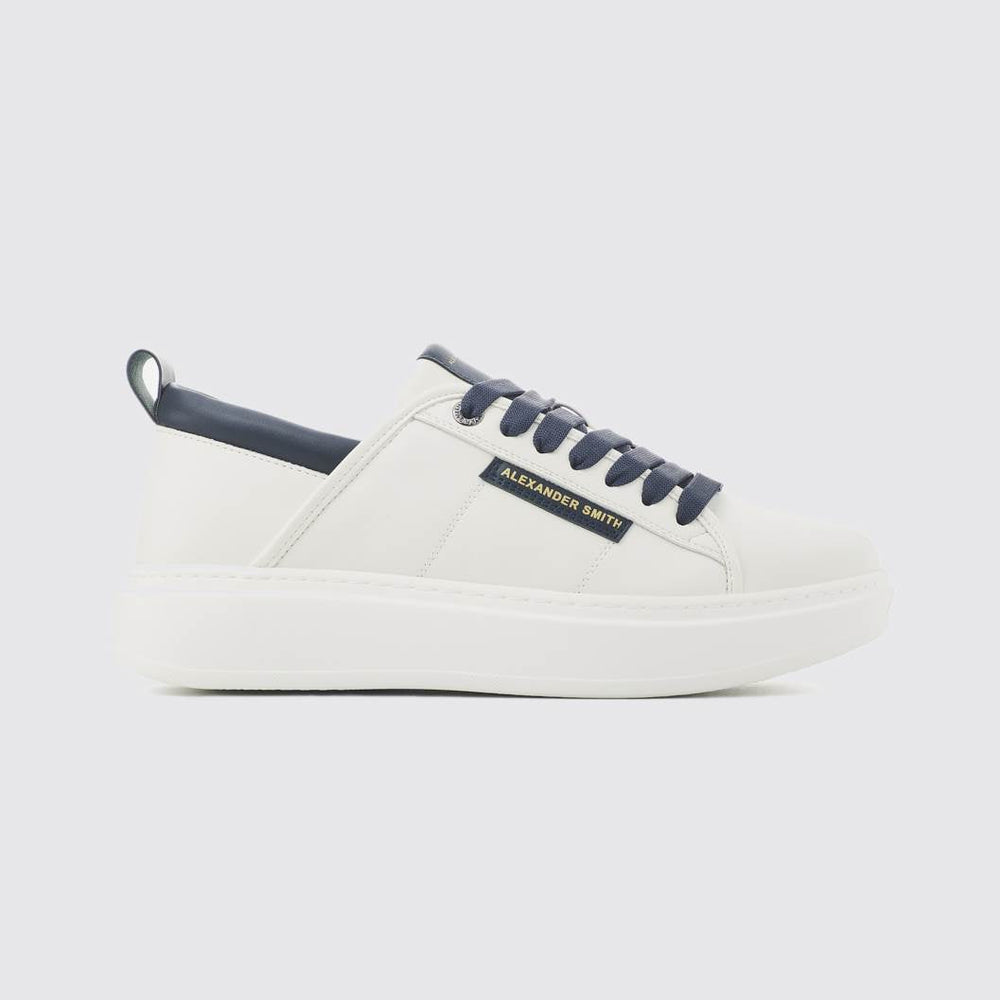 Eco Wembley Man White Blue Shoes