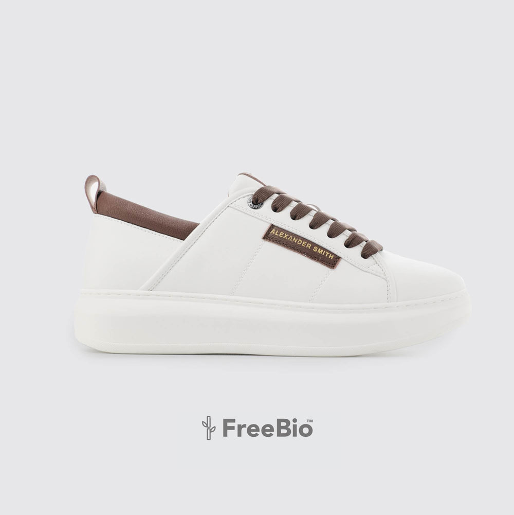 New - Eco Wembley Man White Brown Shoes