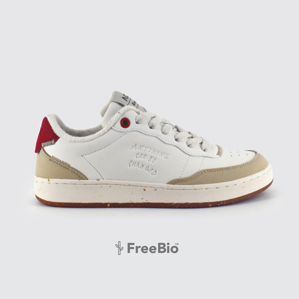 New - Evergreen Retro White Red Shoes