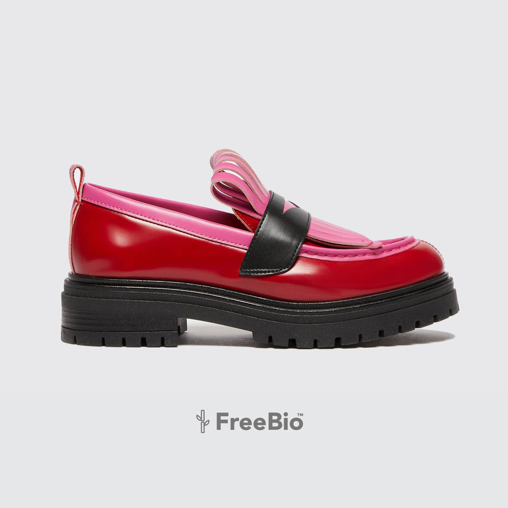 
                  
                    Maxi-Fringed Loafers - Red
                  
                