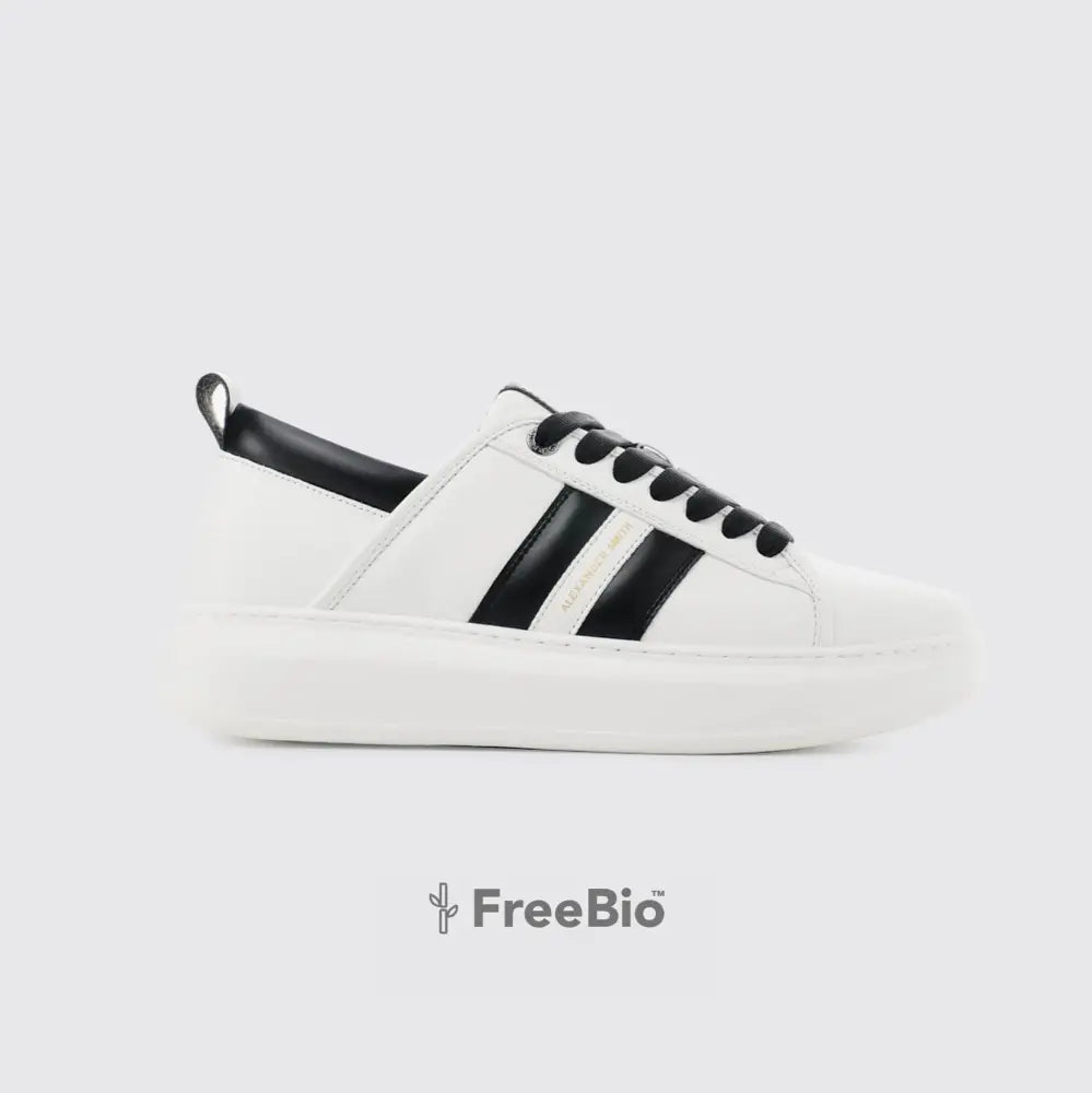 New - Eco Wembley Man White Black Shoes