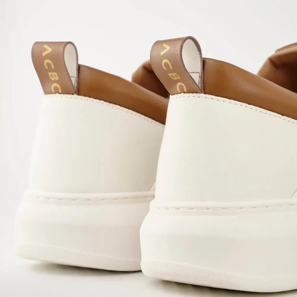 
                  
                    Eco Wembley Man White & Cognac Shoes
                  
                