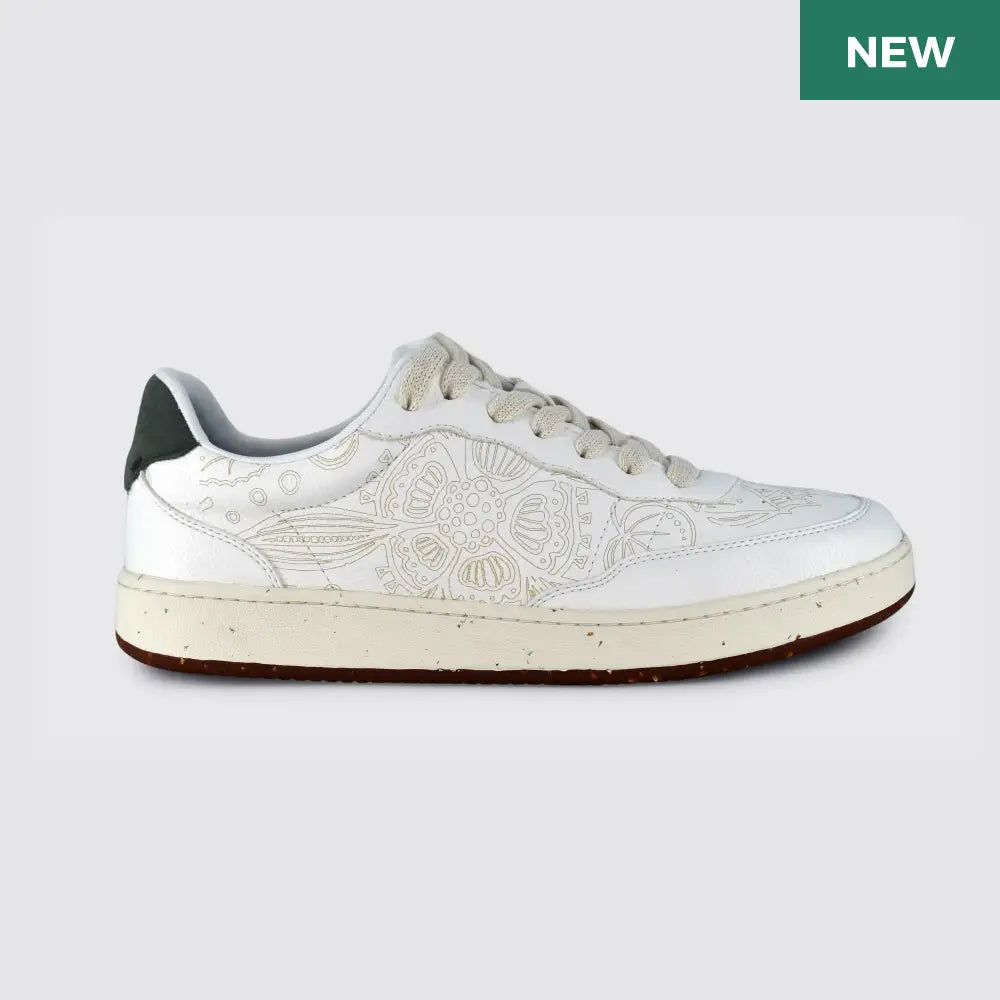 Evergreen All Over White Green Shoes