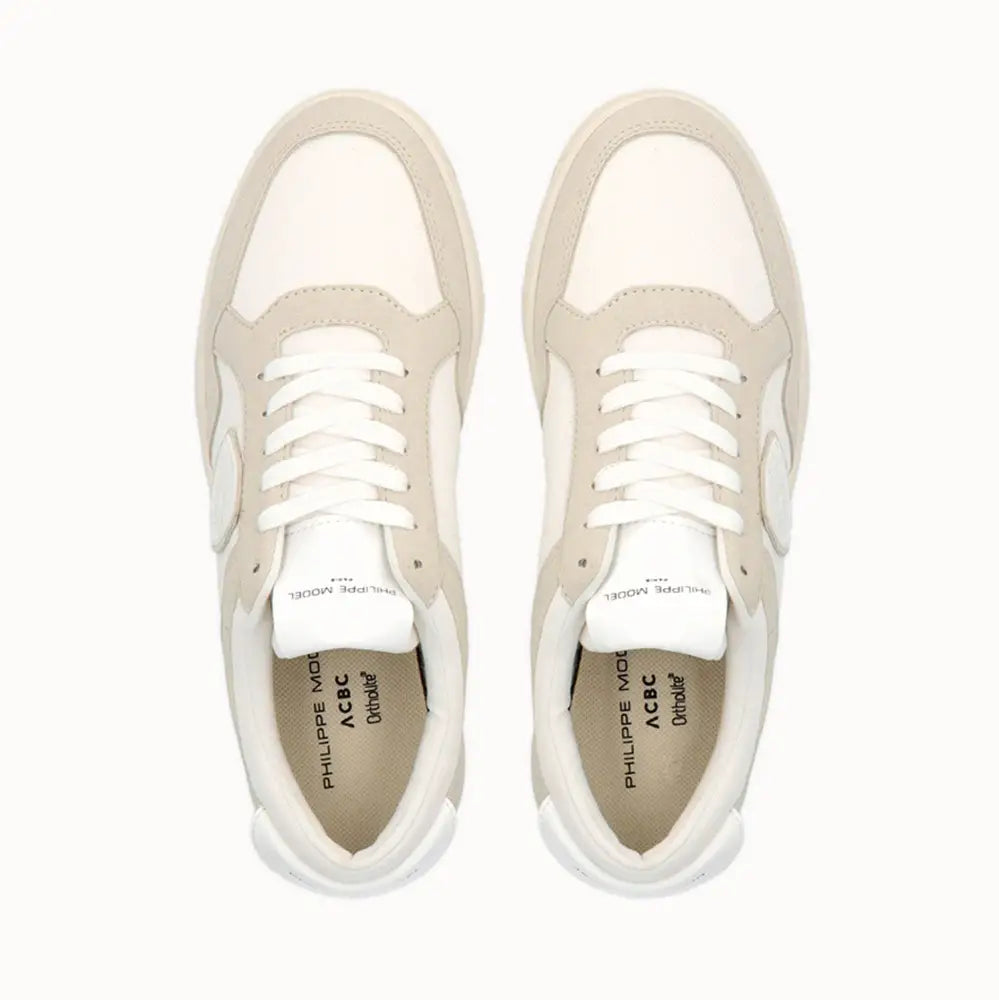 Lyon Organic Cotton White & Beige Shoes